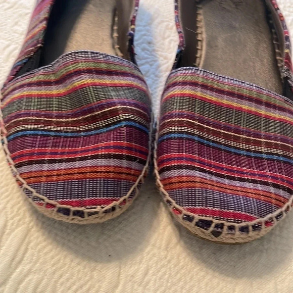 Life Stride Soft System Multicolor Stripe Woven Wedge Espadrille Shoe SlipOn 8.5 - Picture 5 of 8